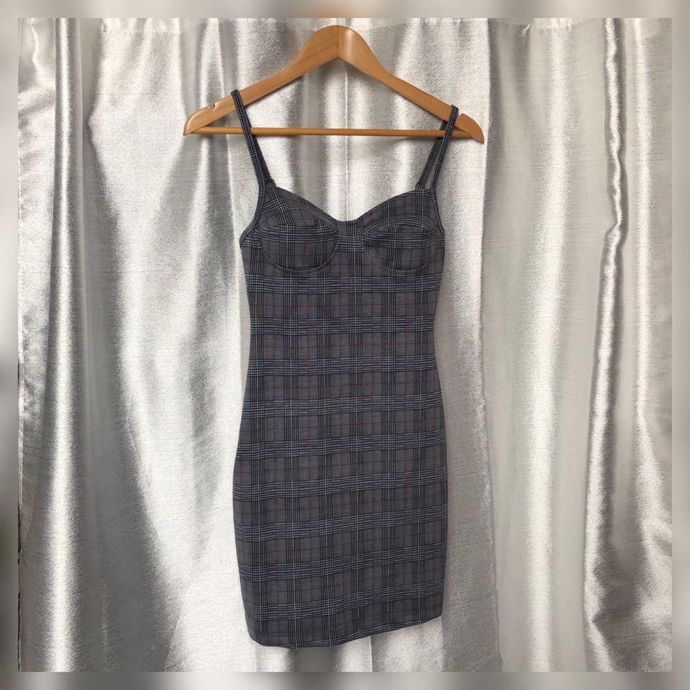Plaid Bustier Dress